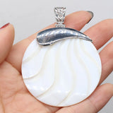 Round Shell Charms for Jewelry Making DIY Necklace Bracelet Earrings