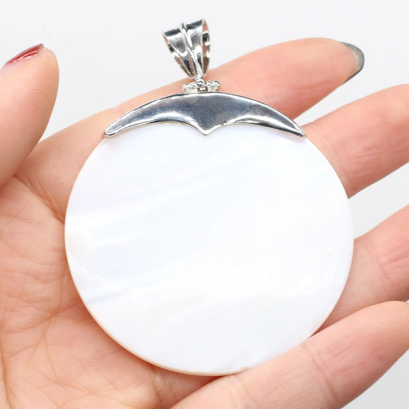 Round Shell Charms for Jewelry Making DIY Necklace Bracelet Earrings