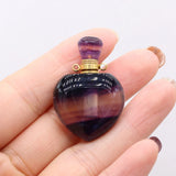 Vintage Heart Perfume Bottle Necklace Pendant for Jewelry Making