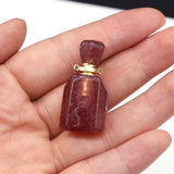 Natural Stone Pendant Vintage Perfume Bottle Necklace Pendant