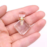 Natural Stone Pendant Vintage Perfume Bottle Necklace Pendant