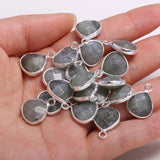 Labradorite Water Drop Shaped Pendant Necklace