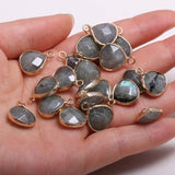 Labradorite Water Drop Shaped Pendant Necklace