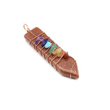 Sword Shape Quartz Pendant Amethyst Healing Crystals Charms