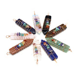 Sword Shape Quartz Pendant Amethyst Healing Crystals Charms
