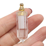 Rose Quartzs Crystal Pillar Pendant for Jewelry Making DIY Necklace