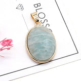 Natural Stone Pendants Agate Amethyst Rose Quartz Gemstone Charms