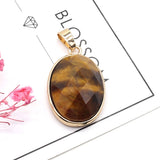 Natural Stone Pendants Agate Amethyst Rose Quartz Gemstone Charms