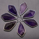6Pcs Natural Stone Pendants Opal Turquoise Agates Charms Jewelry DIY
