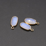 Natural Stone Pendants Plated Oval Amethysts Turquoise for Jewelry Making