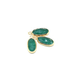 Natural Stone Pendants Plated Oval Amethysts Turquoise for Jewelry Making