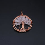 Life Tree Agate Stone Pendant for Jewelry Making Necklace