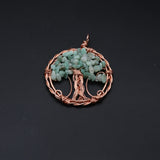 Life Tree Agate Stone Pendant for Jewelry Making Necklace