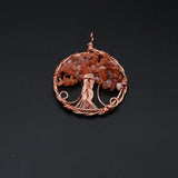 Life Tree Agate Stone Pendant for Jewelry Making Necklace