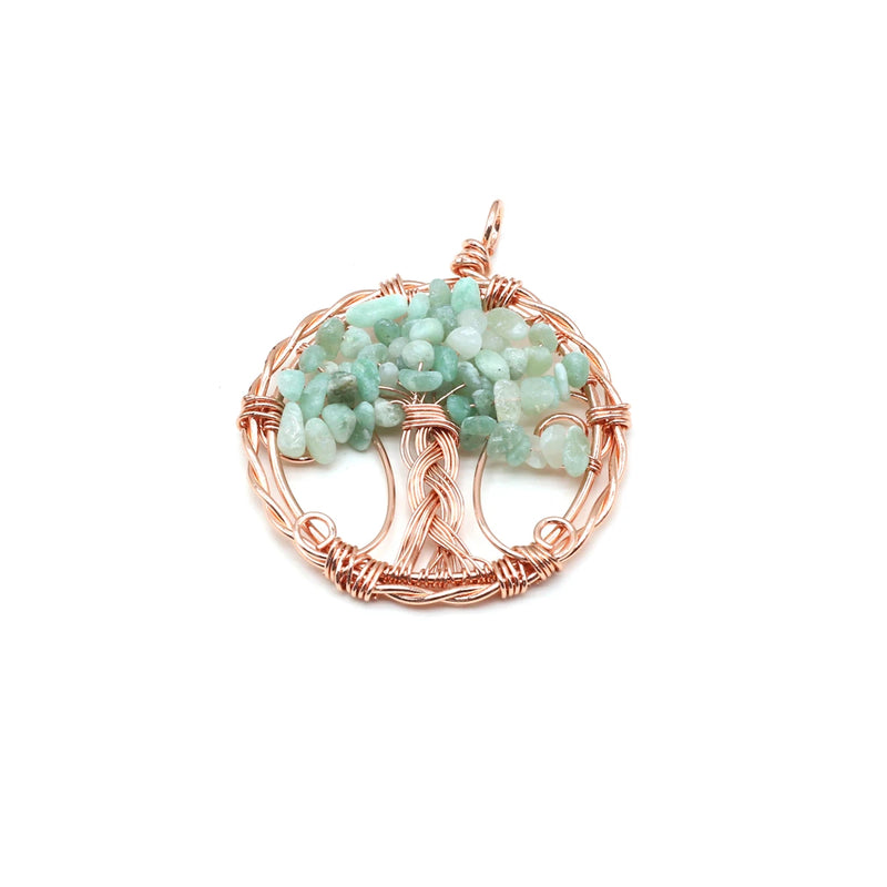 Life Tree Agate Stone Pendant for Jewelry Making Necklace