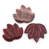 Maple Leaf Crystal Quartz Agate Chakra Stone Pendant for Jewelry Making