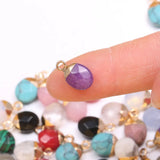 Natural Stone Oval Pendant for Jewelry Making 8x13mm