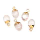 Natural Stone Oval Pendant for Jewelry Making 8x13mm