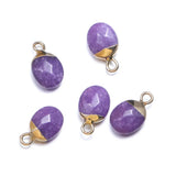 Natural Stone Oval Pendant for Jewelry Making 8x13mm
