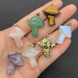 Natural Stone Pendants Opal Amethyst Crystal Quartz for DIY Jewelry Making