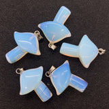 Natural Stone Pendants Opal Amethyst Crystal Quartz for DIY Jewelry Making