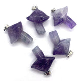 Natural Stone Pendants Opal Amethyst Crystal Quartz for DIY Jewelry Making