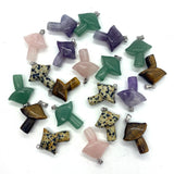 Natural Stone Pendants Opal Amethyst Crystal Quartz for DIY Jewelry Making