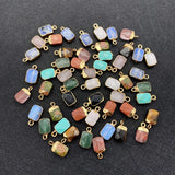 Opal Aventurine Crystal Rectangle Pendant for Jewelry Making