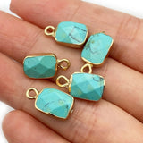 Opal Aventurine Crystal Rectangle Pendant for Jewelry Making