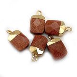 Opal Aventurine Crystal Rectangle Pendant for Jewelry Making
