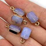 Opal Aventurine Crystal Rectangle Pendant for Jewelry Making