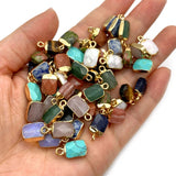 Opal Aventurine Crystal Rectangle Pendant for Jewelry Making