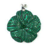 Natural Stone Plant Shape Crystal Agates Necklace Pendant 50mm