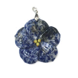 Natural Stone Plant Shape Crystal Agates Necklace Pendant 50mm
