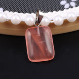 Green Aventurine Agate Rectangle Pendants for Jewelry Making