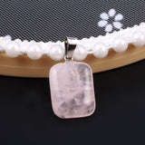 Green Aventurine Agate Rectangle Pendants for Jewelry Making