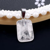 Green Aventurine Agate Rectangle Pendants for Jewelry Making