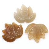 Natural Stone Pendants Reiki Heal Maple Leaves Charms for Jewelry Making