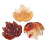 Natural Stone Pendants Reiki Heal Maple Leaves Charms for Jewelry Making