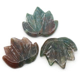 Natural Stone Pendants Reiki Heal Maple Leaves Charms for Jewelry Making