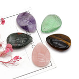 Natural Stone Pendants Rose Quartz Green Fluorite Healing Crystals Charms