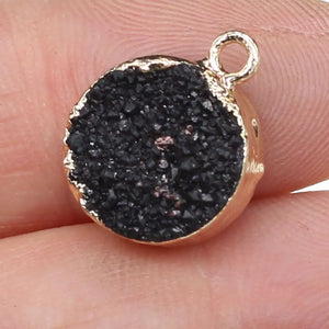 Natural Stone Pendants Crystal Cluster Gemstone Charm for Jewelry Making