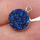 Natural Stone Pendants Crystal Cluster Gemstone Charm for Jewelry Making