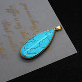 Teardrop Pine Stone Pendants for DIY Jewelry Making