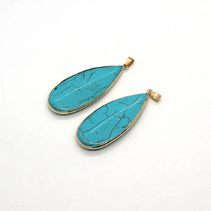 Teardrop Pine Stone Pendants for DIY Jewelry Making