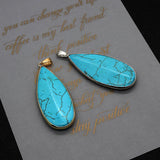 Teardrop Pine Stone Pendants for DIY Jewelry Making