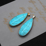 Teardrop Pine Stone Pendants for DIY Jewelry Making