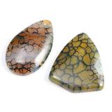 Water Drop Natural Stone Agate Slice Pendants for Necklace