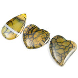 Water Drop Natural Stone Agate Slice Pendants for Necklace