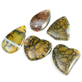 Water Drop Natural Stone Agate Slice Pendants for Necklace